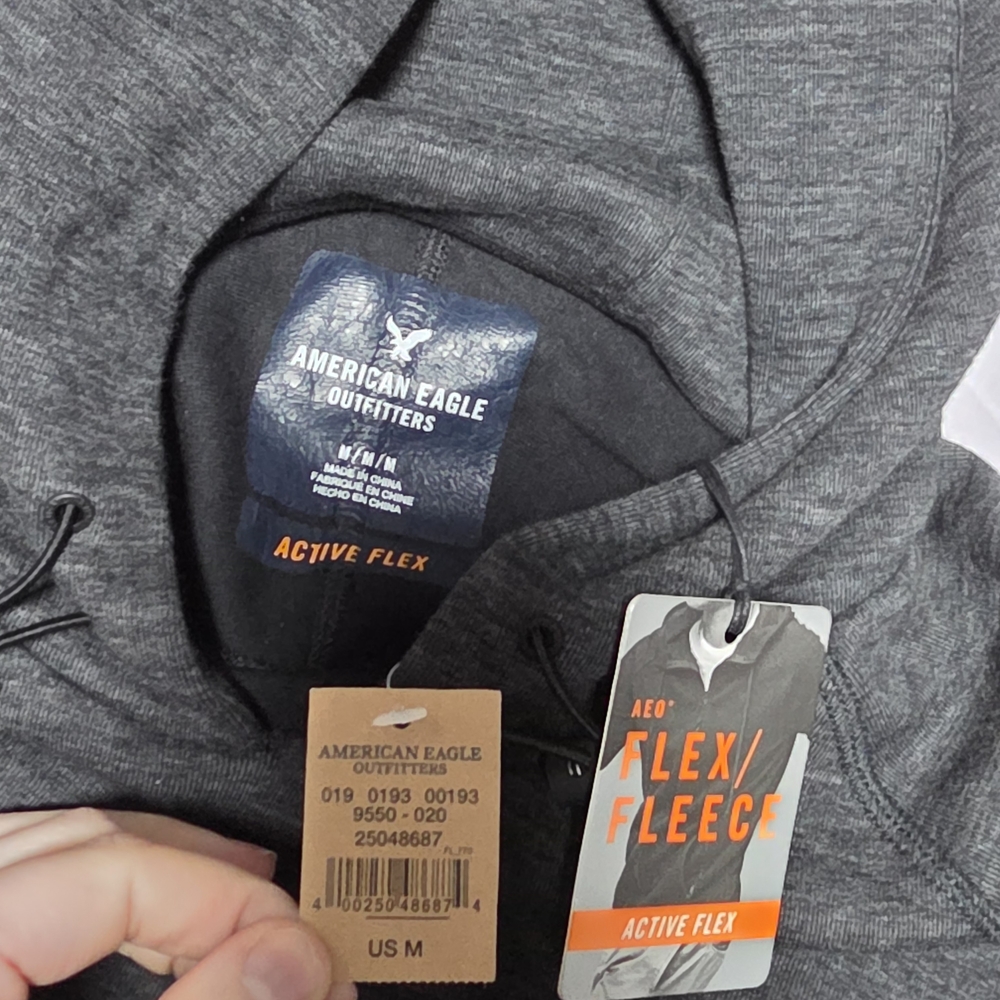 American Eagle Active Flex Charcoal Hoodie. Nwt - Picture 3 of 7